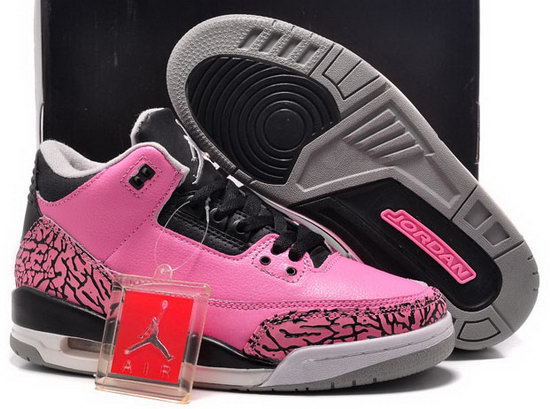 Womens Air Jordan Retro 3 Pink Black Leopard Closeout
